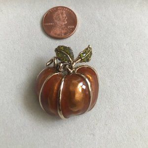 Pumpkin enamel pin brooch fall autumn Halloween